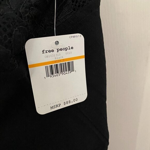 Free People NWT Black Premonitions Bodycon Dress - Picture 4 of 10